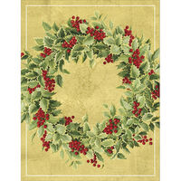 Holly Wreath Holiday Cards