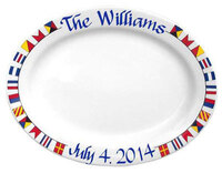 Nautical Flags Oval Platter