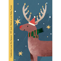 Chrismukkah Buck Flat Holiday Cards