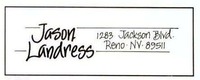 Jason Calligraphy Return Address Labels